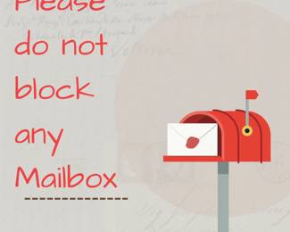 Blue Red Vintage Mailbox Instagram Post