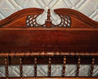 Intricate wood bedframe