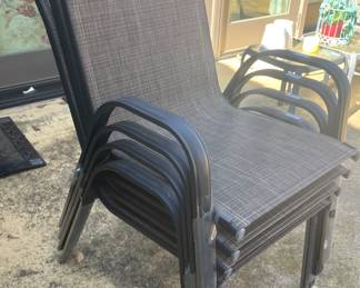 Like new outdoor stacking chairs