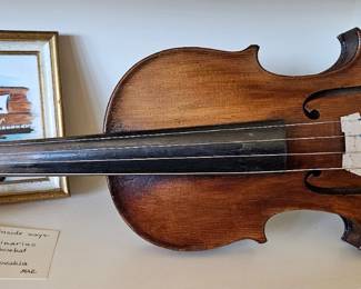 Child's violin with case, strings and 2 bows