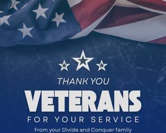Blue and White Veterans Day Instagram Post