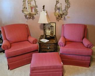 Matching chairs and ottoman