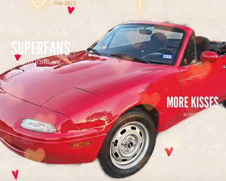 $21,999 ~ First Edition 1990 Mazda Miata Red Convertible + hardtop, only 11,000 original miles.  Super sweet.    Available for presale.