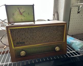 50’s radio and clock - basement