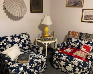 2 adorable arm chairs - such a lovely pop of color - great for any room