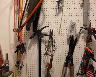 tools in the tool room in the garage