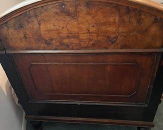 Exterior footboard of Italian antique twin bed