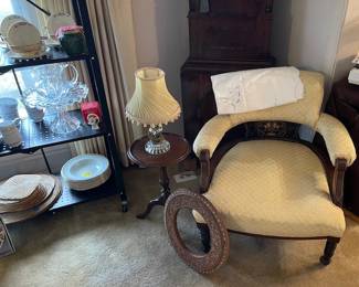 Adorable antique Edwardian Inlaid arm chair (1 of 2) 