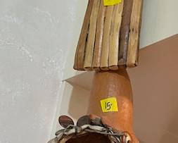 Carved and embellished gourd and bamboo item