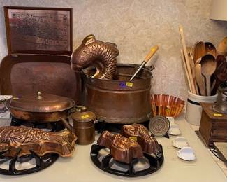 Copper galore - several heavy, stunning pieces