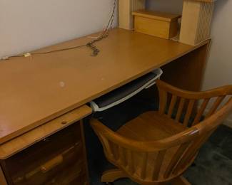 Desk and desk chair - located up stairs