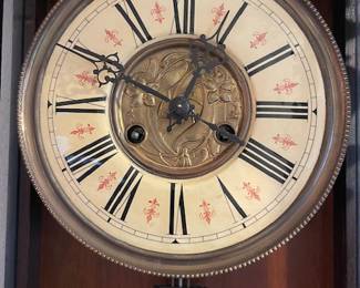 Clock face of antique regulator