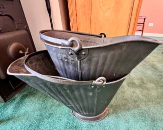 2 Vtg. Coal/ash bucket