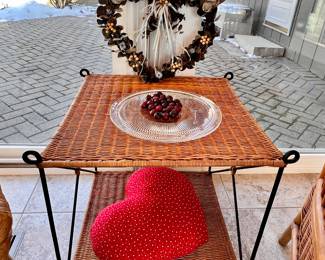 1 of 2 Matching wickers tables - another view