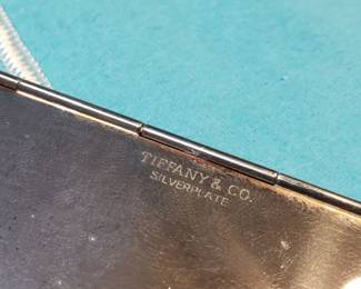 Tiffany & Co. Silverplate Business Card Holder with Pouch