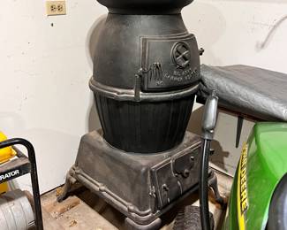 we're looking for the customer who purchased this cast iron stove at a garage sale this fall.