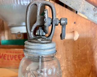 Primitive farmhouse Mason Butter Churn 