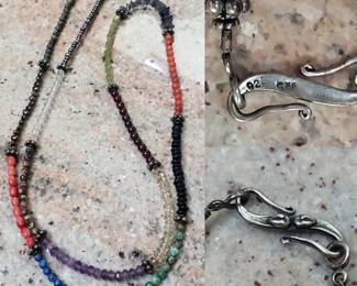 Gorgeous Sterling and Bead Necklace