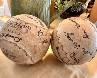 1983 & 85 Elgin City Champs Gold Div. signed baseball 