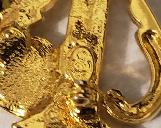 Signed Premier Designs Vintage Cherub Brooch Pin