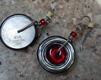 Vintage Eye Candy Sterling Silver Earrings