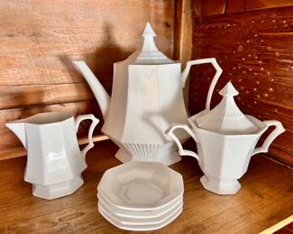 Independence Iron Stone Castleton Japan - Tea set and 4 Butter pats - Butter pats sold separate from the tea set 