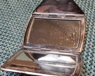 Vintage Silver Compact Mirror