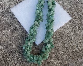 Vintage Twisted Jade Necklace