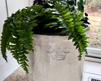  Vtg. 10 gal Blue Crown crock 