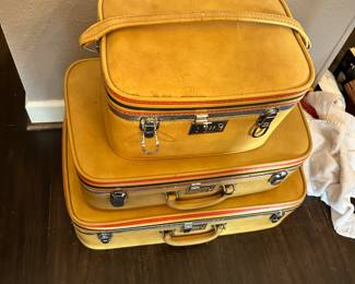 #28 - $80 -set of 3 Vintage 1960's Suitcases 2'x16"x7" with tags original tags