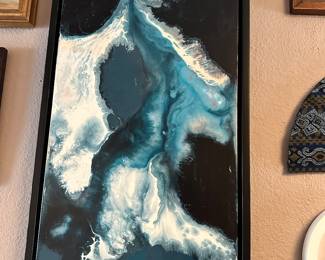 #35 - $90 - 2016 Abstract Canvas Kanto by Quomunson 31.5"x16.5"