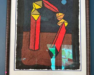 #43 - $400 - MCM 24/100 Abstract print on paper La Noche by Salvatore
