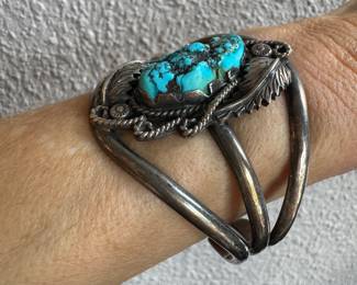 C- $200 - Jimmy Garcia Cuff Sterling bracelet 42.60 grms 2.25"