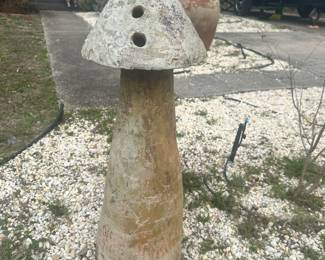 #70 - $80 - Concrete Mushroom 35"Hx9"W