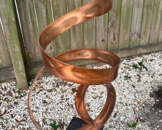 #66 - $120 - Modern Copper Sculpture 48"Hx12"W