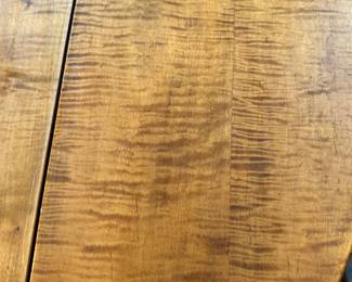 #50 - $100- Tiger Eye Maple Side Table Drop Leaf 24"Wx24"x21H