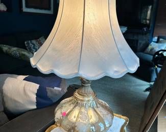 #40 - $150 - Pair Iridescent Champagne Color Glass 31"x17"D