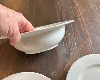 #94 - $120 - Pier 1 Porcelain china - 6 soup bowls - 16 dinner plates - 19 salad plates - 17 desert plates