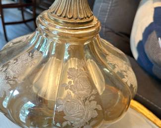 #40 - $150 - Pair Iridescent Champagne Color Glass 31"x17"D