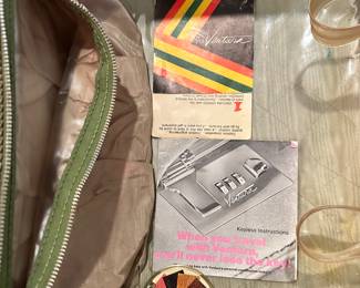 #28 - $80 -set of 3 Vintage 1960's Suitcases 2'x16"x7" with tags original tags