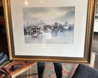 #11 - $200 - City Scape Water Color Barbara Krupp 24"x21"