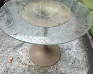 #54 - $120 - MCM Tulip style table 22"x28"H signed
