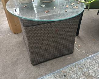 #55 - $40 - All Weather Side Tables 19"Hx25"R - 2 available