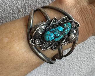 C- $200 - Jimmy Garcia Cuff Sterling bracelet 42.60 grms 2.25"