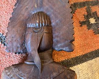 #27A - $80 - Thai Empress Wood14"Hx11"W & smaller one $36