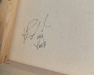 #35 - $90 - 2016 Abstract Canvas Kanto by Quomunson 31.5"x16.5"