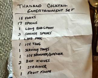 #77A - $150 - Thailand cocktail entertainment set