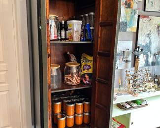 #5 - $240 - Green Asian Cabinet 22"Lx21"Dx74"H