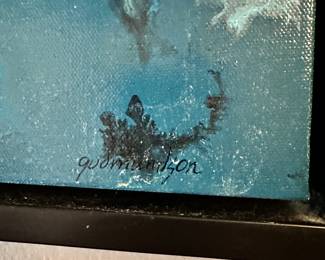 #35 - $90 - 2016 Abstract Canvas Kanto by Quomunson 31.5"x16.5"