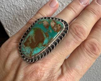 #78 - $150 - 925 Sterling Ring sz 6.5 signed Azzael